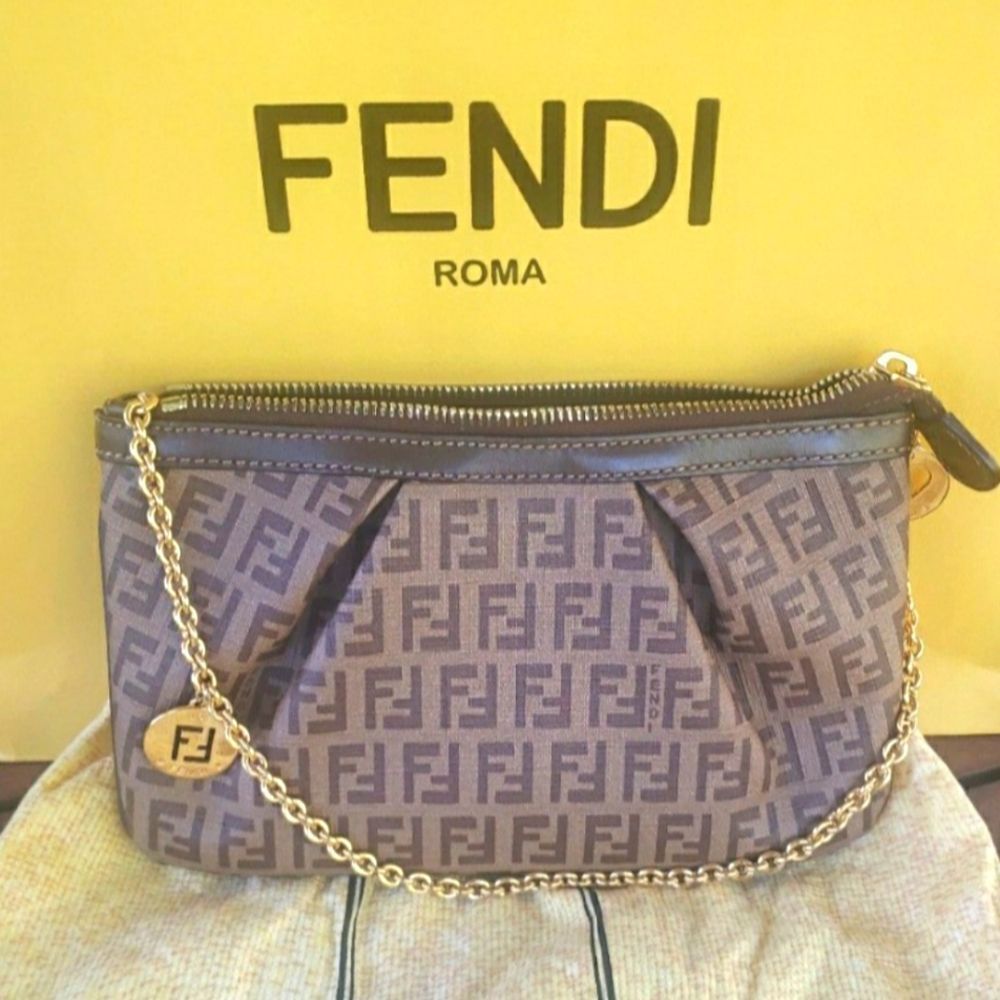FENDI FF Zucchino Monogram Pouchette